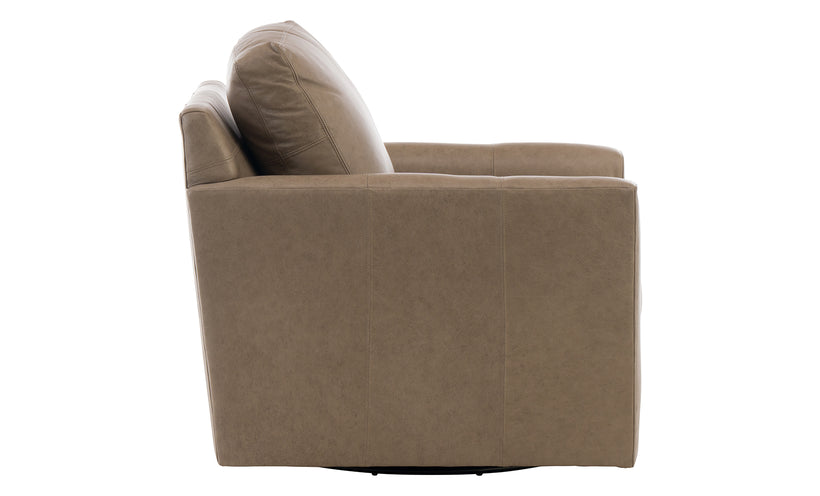 Darby Leather Swivel Chair